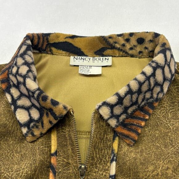 VTG 90s NANCY BOLEN City Girls Brown Faux Suede Western 2 pc. Set - Plus Size 18 - Picture 3 of 16